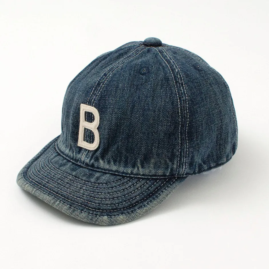 Hats^HIGHER / Selvage denim cap with initials badge
