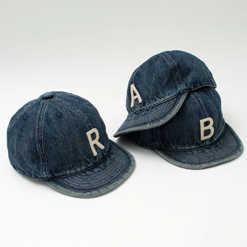 Hats^HIGHER / Selvage denim cap with initials badge