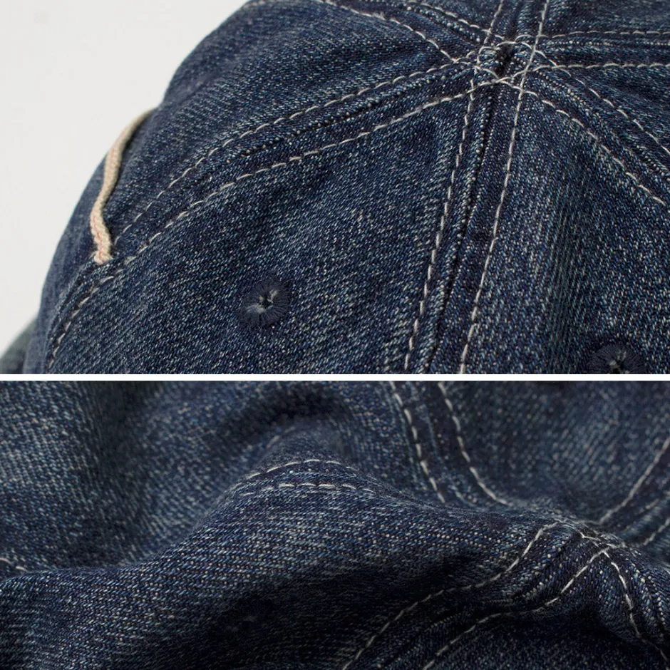 Hats^HIGHER / Selvage Denim Panel 6 Hat - Used finish used-wash