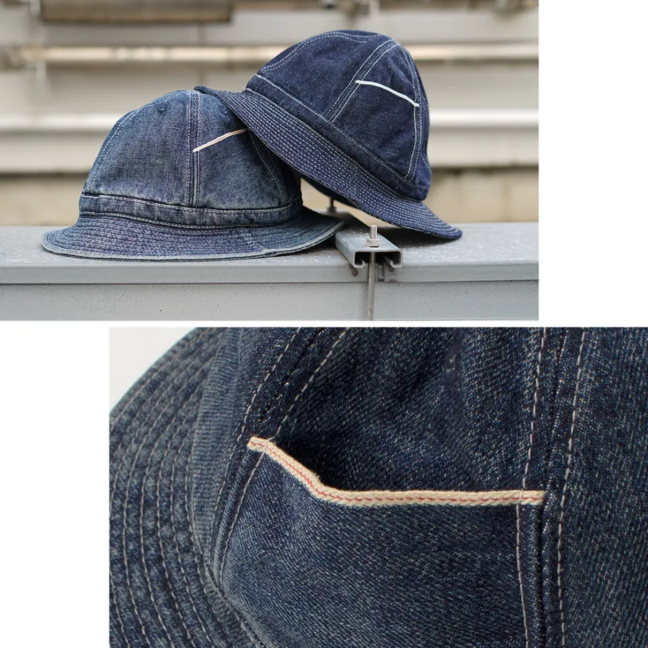 Hats^HIGHER / Selvage Denim Panel 6 Hat - Used finish used-wash