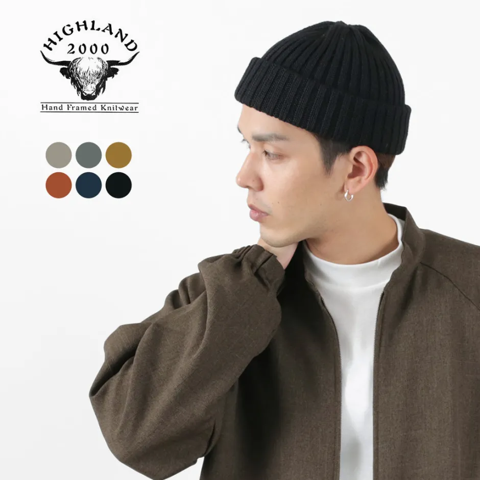 Hats^HIGHLAND 2000 / British Wool 2x1 Rib Bobby Cap