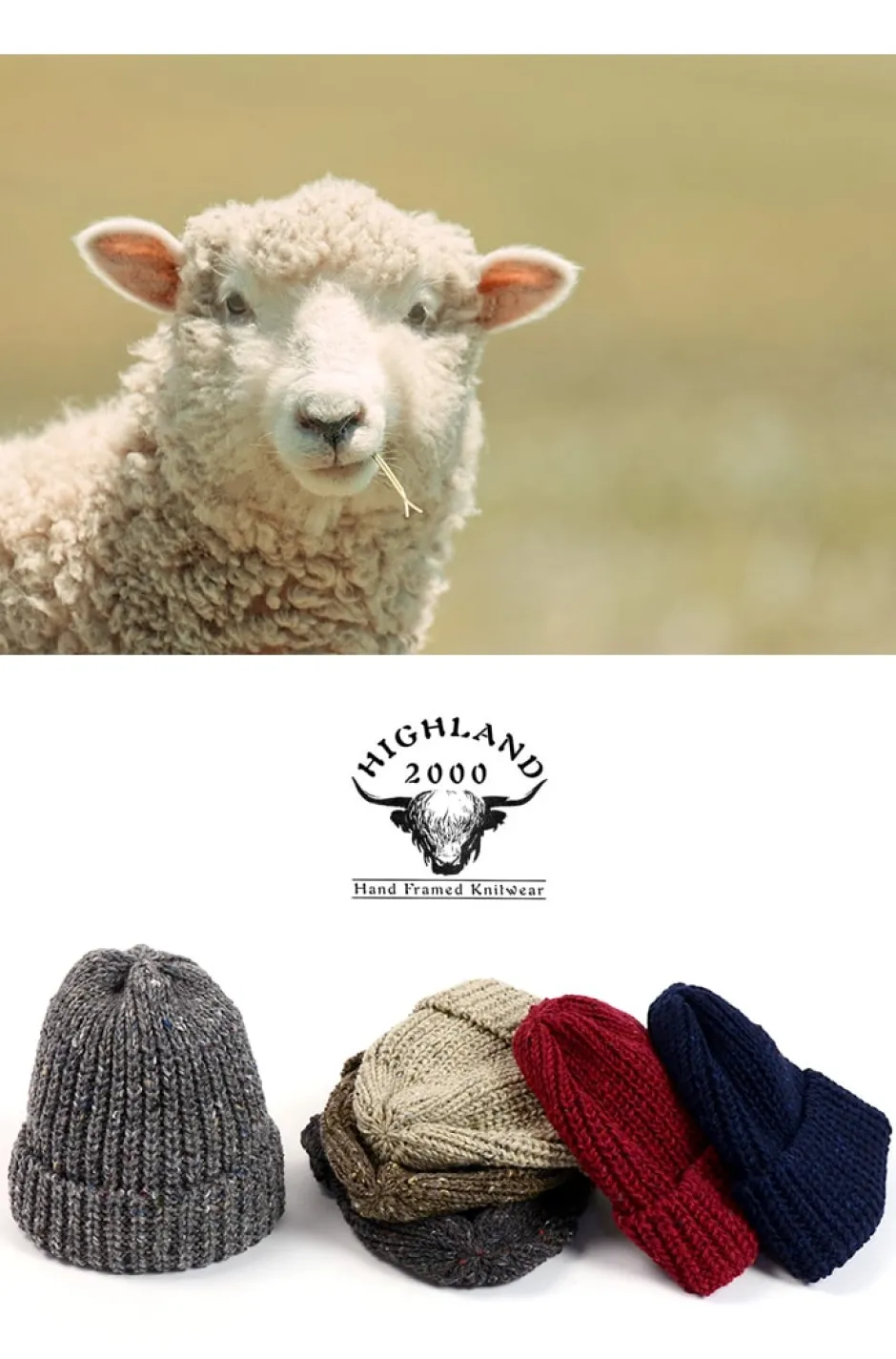 Hats^HIGHLAND 2000 / Short Wool Knits Cap