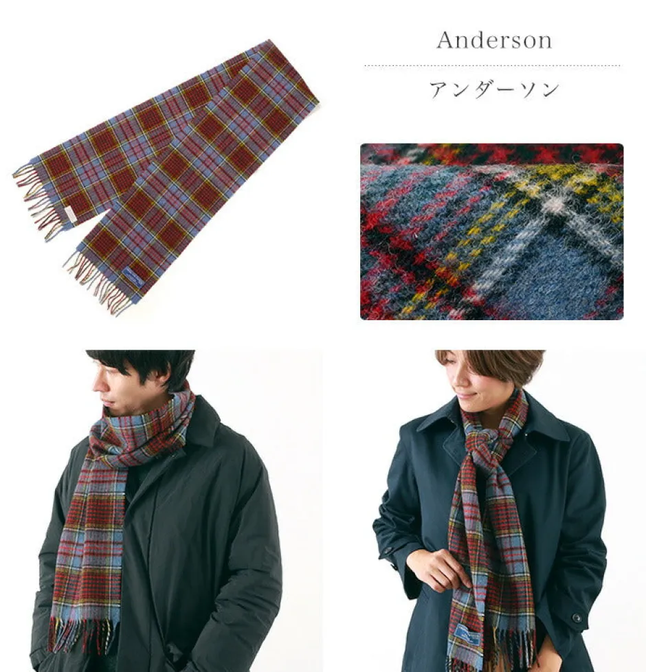 Scarfs^HIGHLAND TWEEDS / Lamb Wool Check Scarf