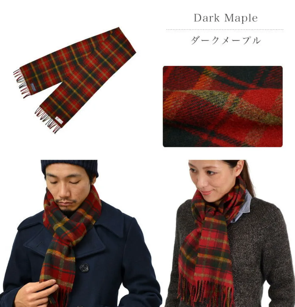 Scarfs^HIGHLAND TWEEDS / Lamb Wool Check Scarf