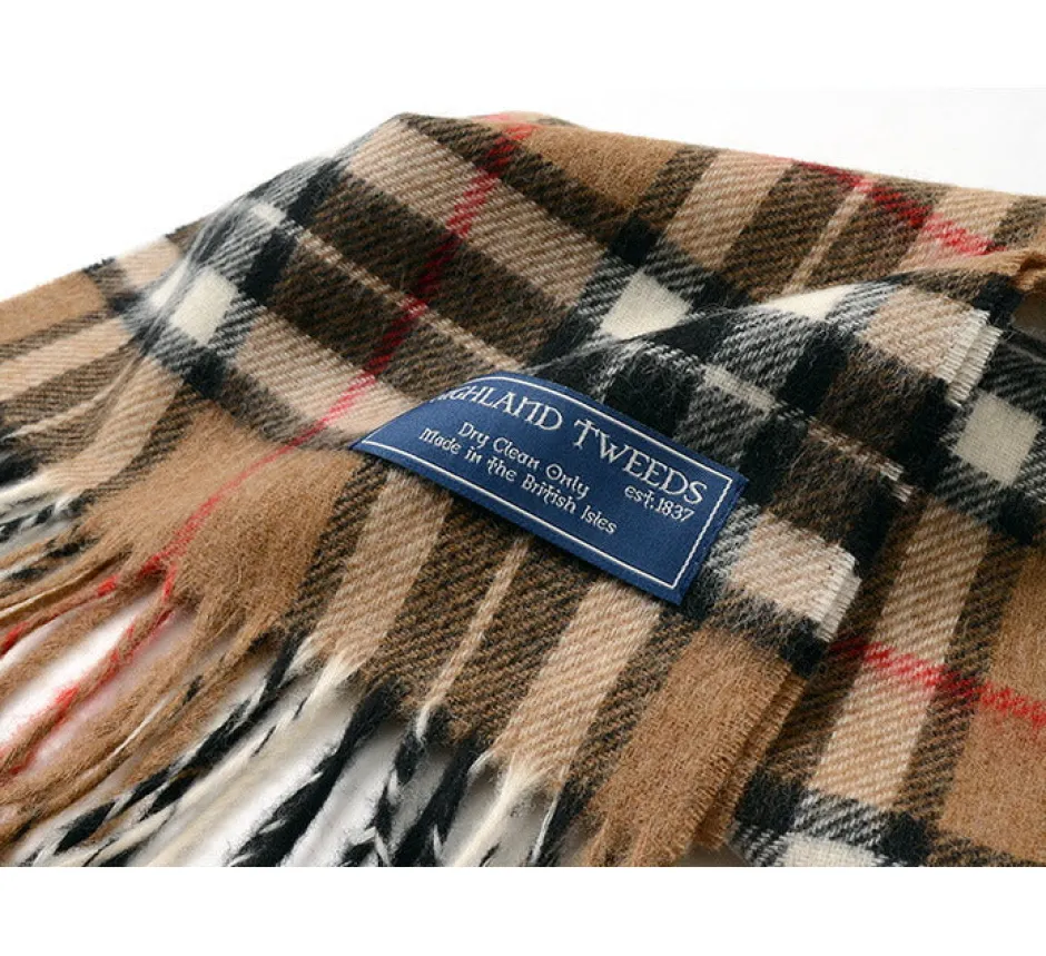 Scarfs^HIGHLAND TWEEDS / Lamb Wool Check Scarf