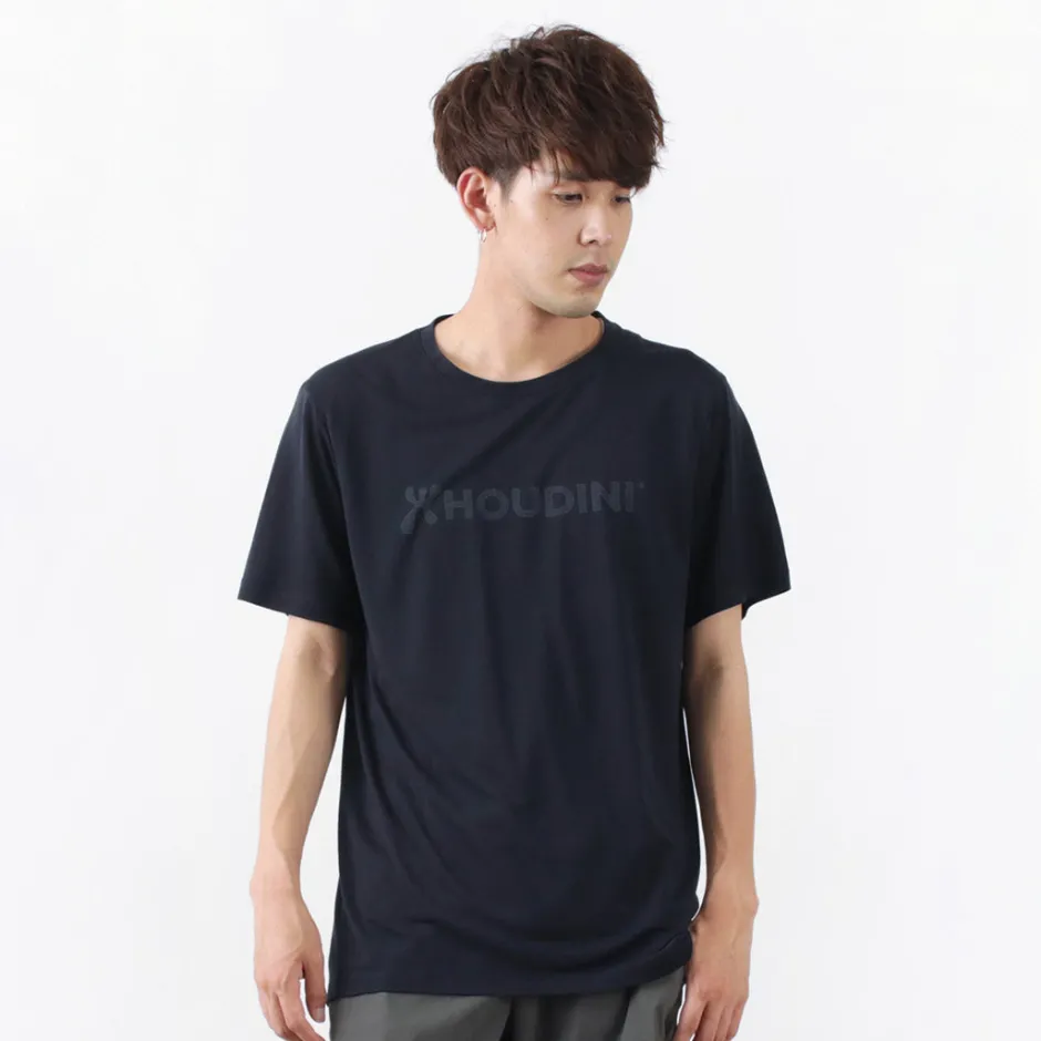 T-Shirts^HOUDINI / Tree Tee Drawing logo /wood pulp T-shirt