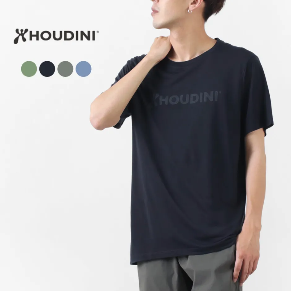 T-Shirts^HOUDINI / Tree Tee Drawing logo /wood pulp T-shirt