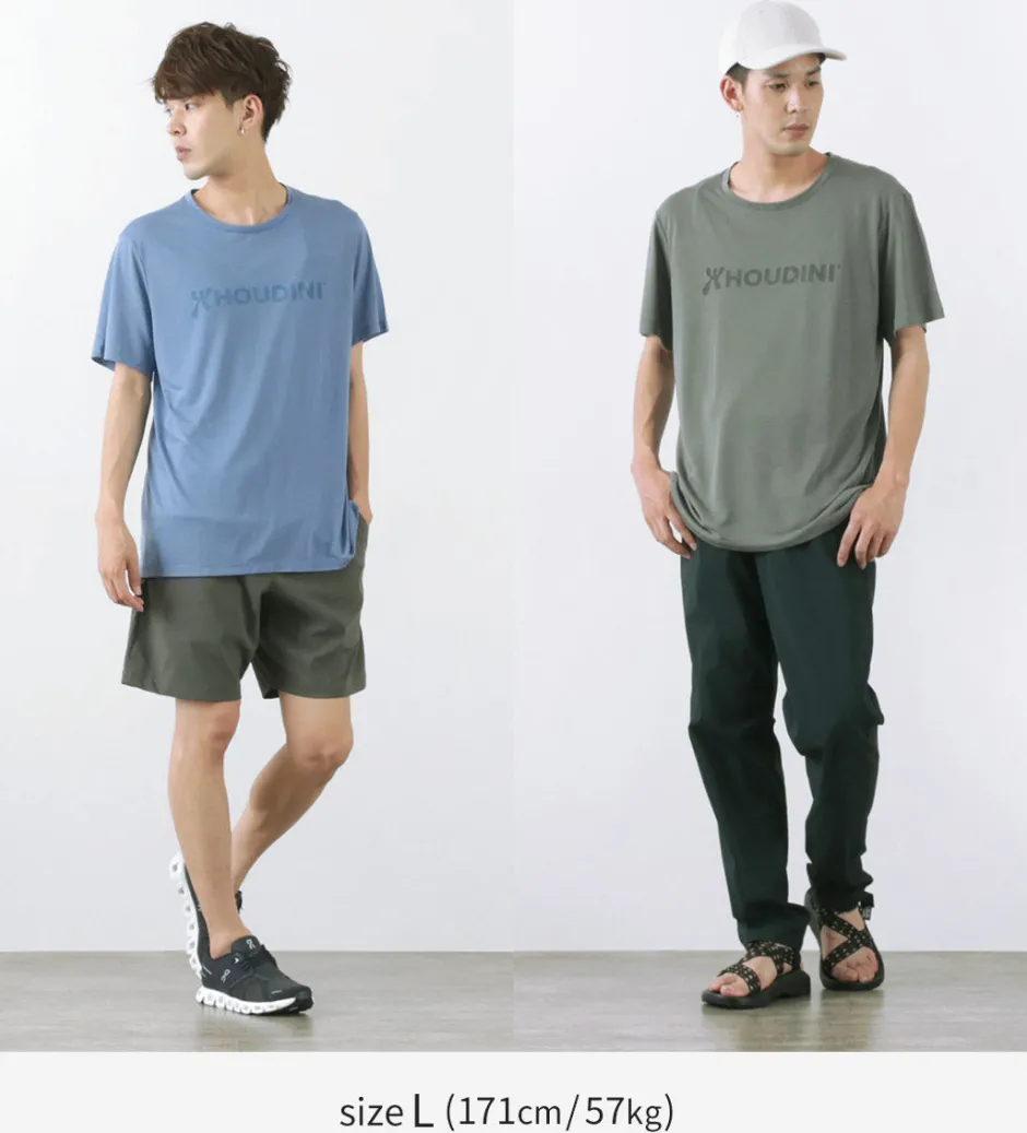 T-Shirts^HOUDINI / Tree Tee Drawing logo /wood pulp T-shirt