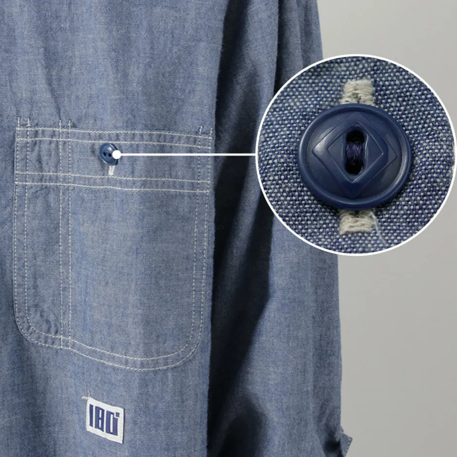 Shirts^ILL ONE EIGHTY / Chambray Work Shirt lightblue
