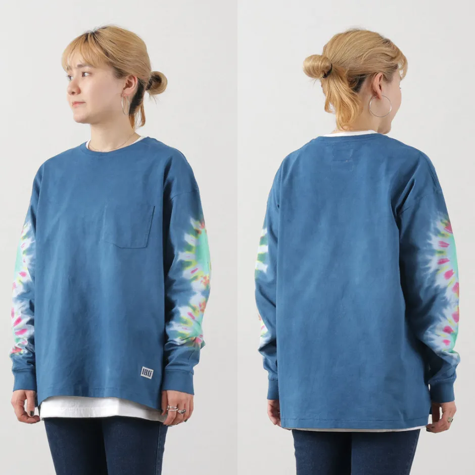 T-Shirts^ILL ONE EIGHTY / Tie-Dye Long Sleeve T-Shirt navy