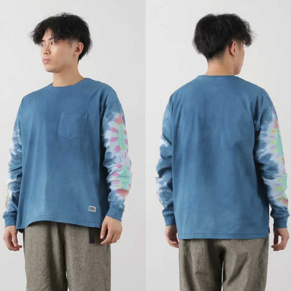 T-Shirts^ILL ONE EIGHTY / Tie-Dye Long Sleeve T-Shirt navy