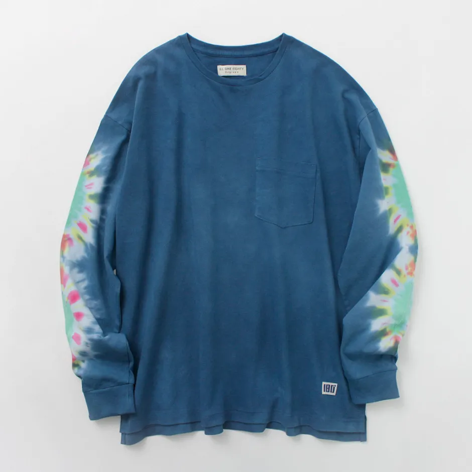 T-Shirts^ILL ONE EIGHTY / Tie-Dye Long Sleeve T-Shirt navy