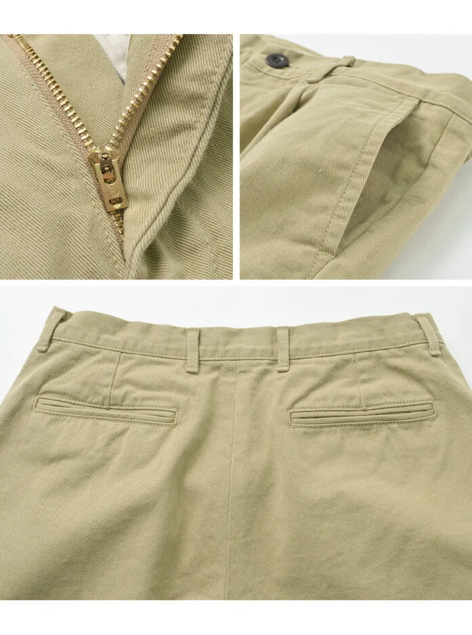 Work Pants & Chinos^JAPAN BLUE JEANS / RJB802012oz selvedge chino 1-tuck wide trousers beige