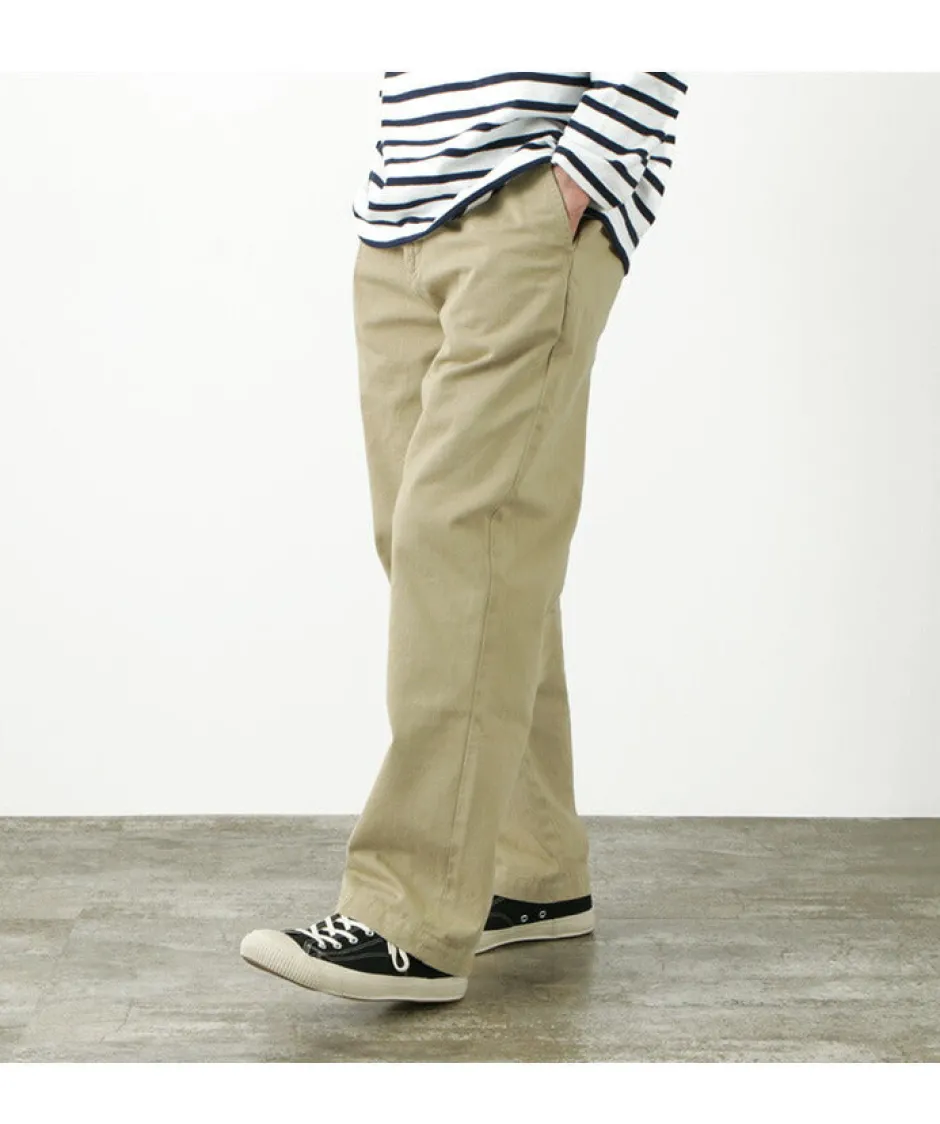 Work Pants & Chinos^JAPAN BLUE JEANS / RJB802012oz selvedge chino 1-tuck wide trousers beige