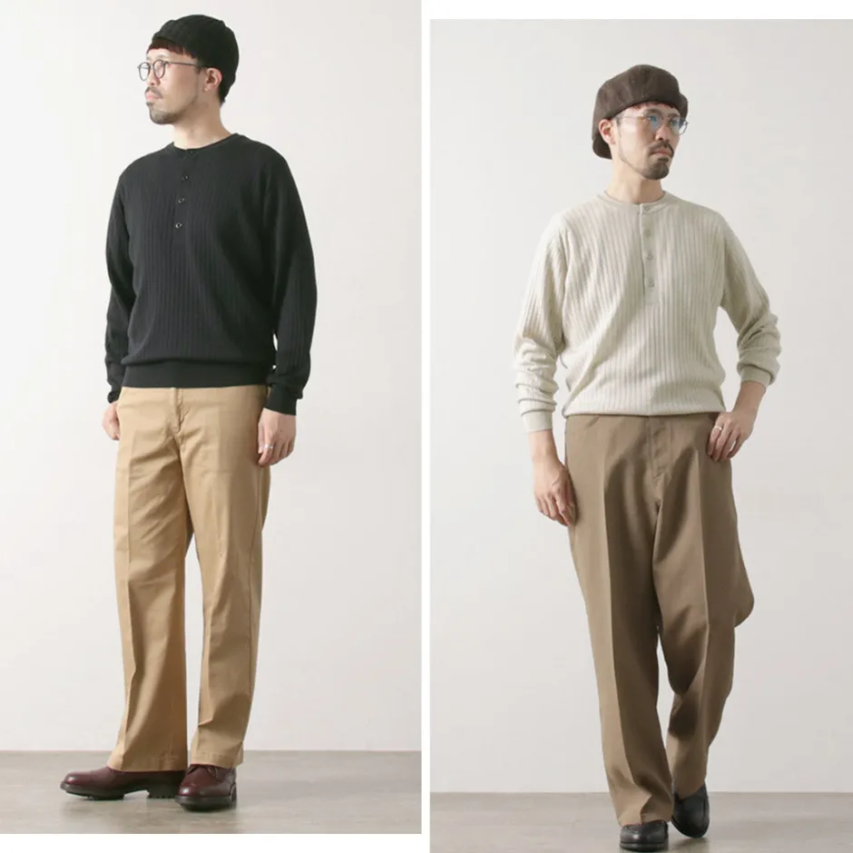 Knits^JOHN SMEDLEY / A4713 30G Henry Neck Ribbed Sweater