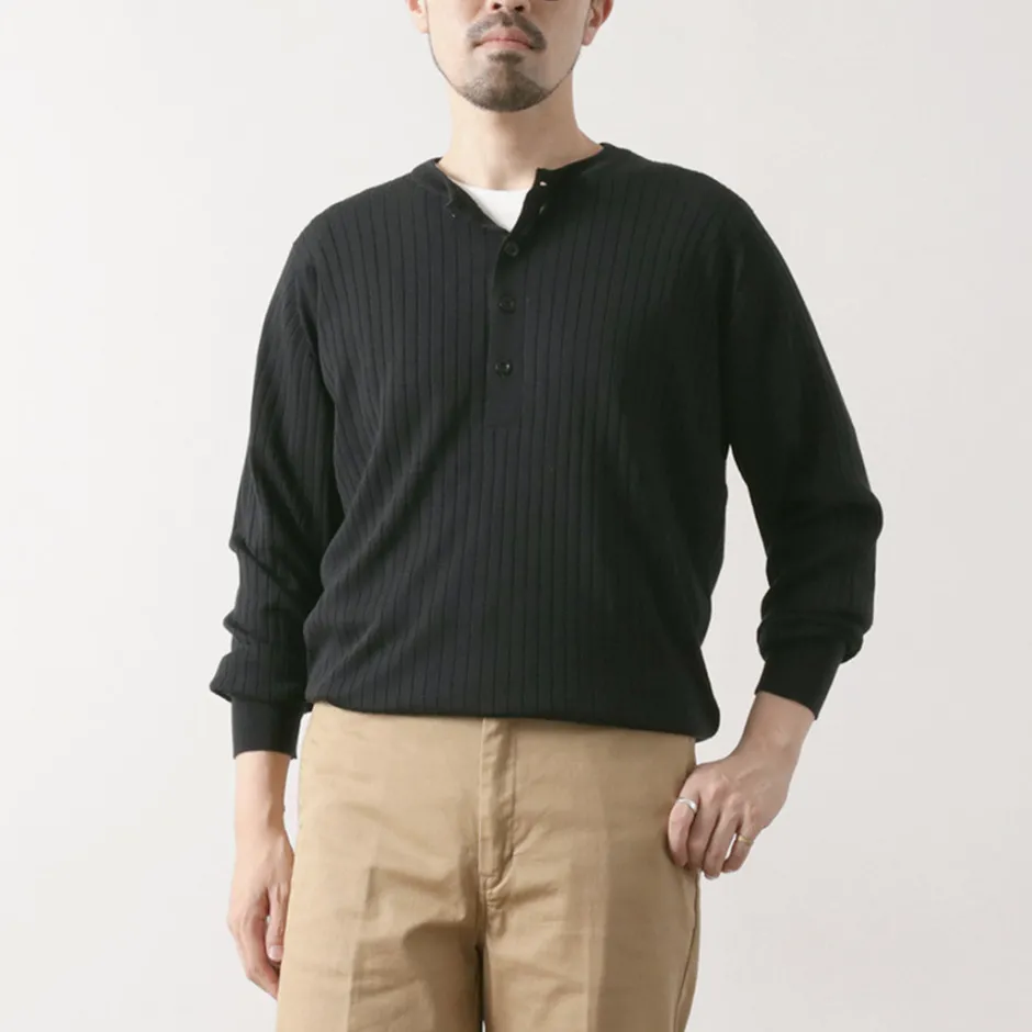 Knits^JOHN SMEDLEY / A4713 30G Henry Neck Ribbed Sweater