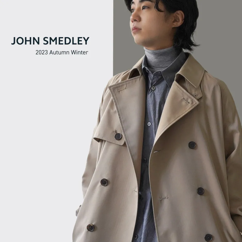 Knits^JOHN SMEDLEY / Merino Wool 24 Gauge Crew Neck Knit