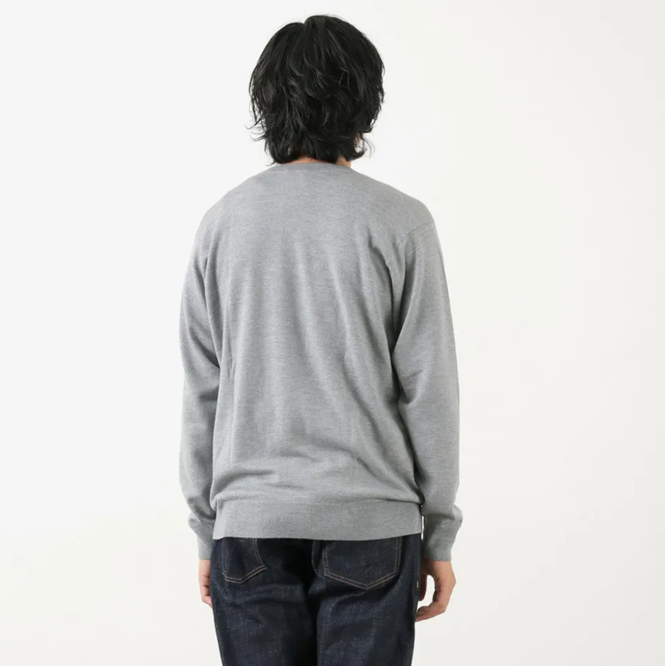 Knits^JOHN SMEDLEY / Merino Wool 24 Gauge Crew Neck Knit