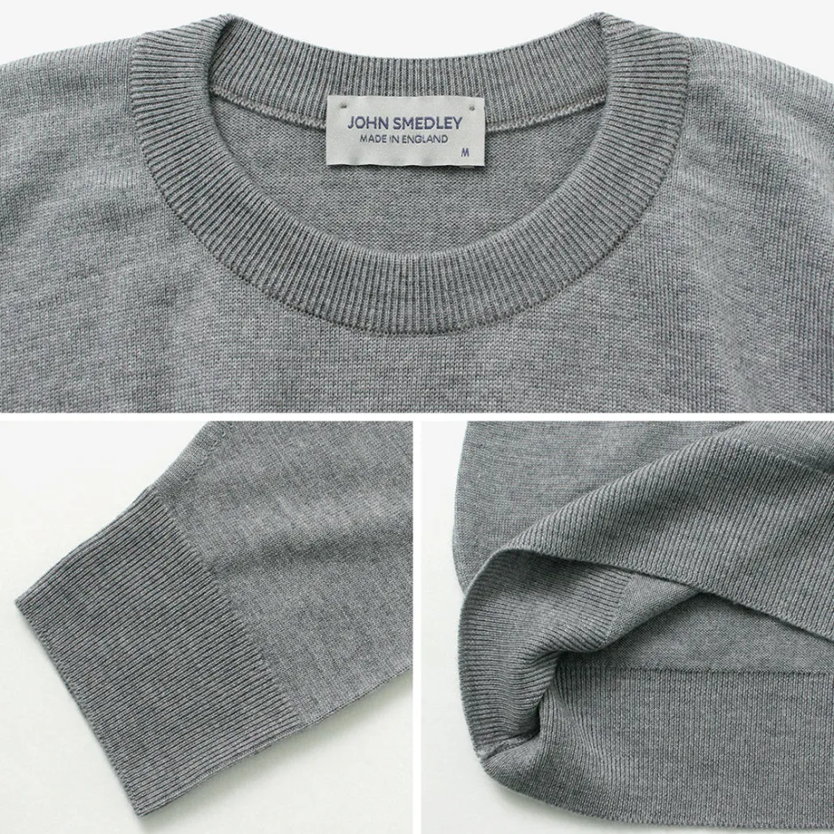 Knits^JOHN SMEDLEY / Merino Wool 24 Gauge Crew Neck Knit
