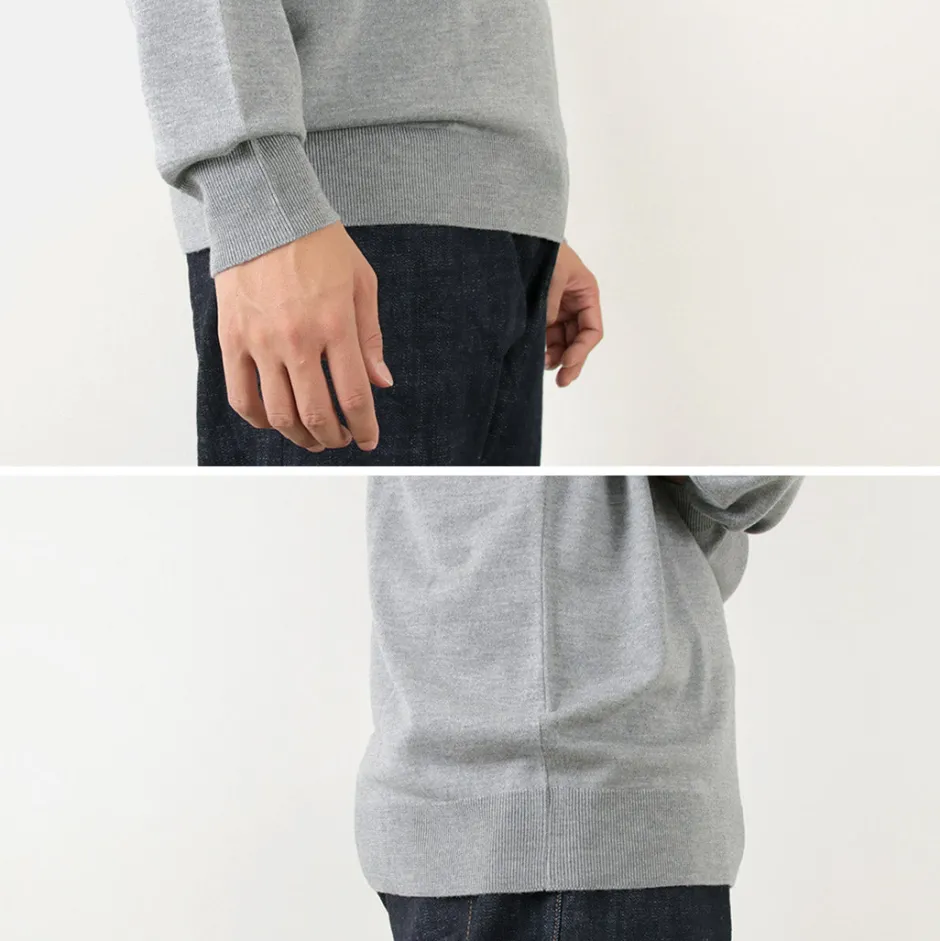Knits^JOHN SMEDLEY / Merino Wool 24 Gauge Crew Neck Knit