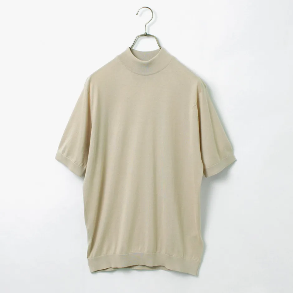 T-Shirts^JOHN SMEDLEY / Sea Island Cotton 30 Gauge Mock Neck Knit