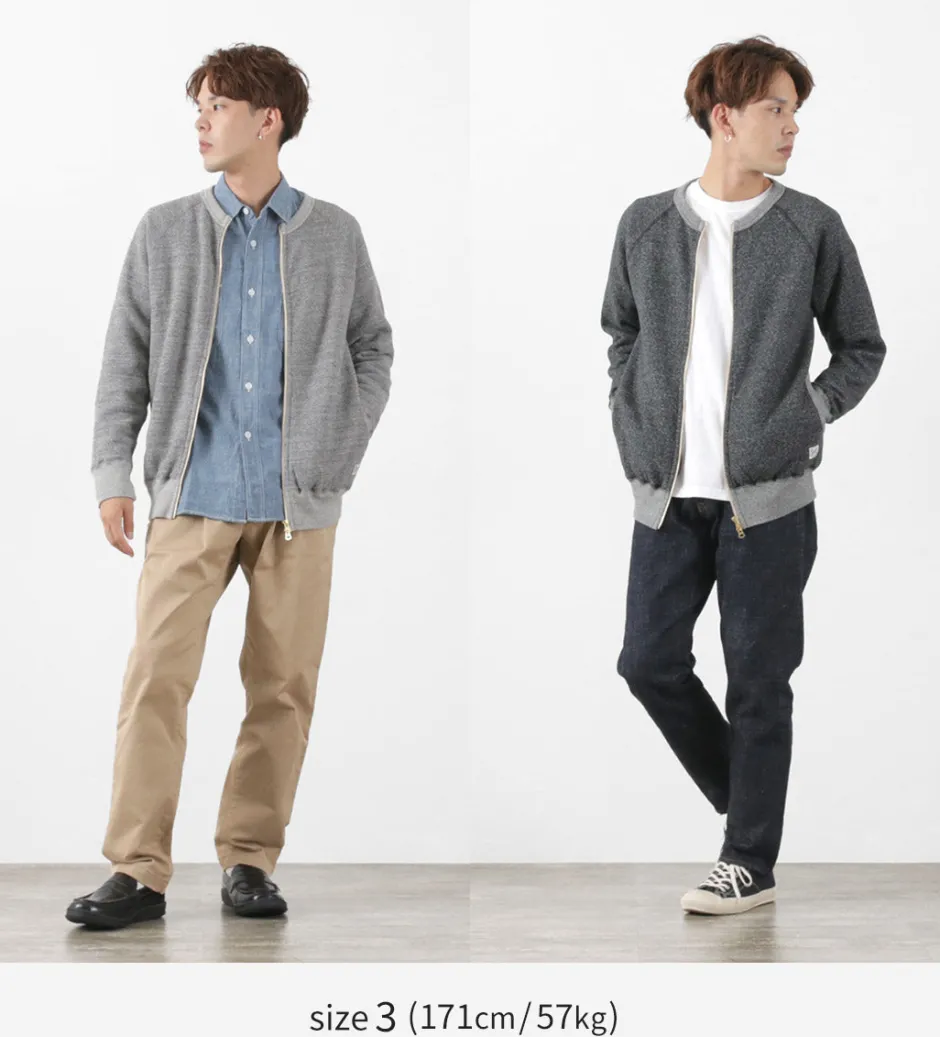 Cardigans^KEPANI / Crew Neck Full Zip Sweat Jacket