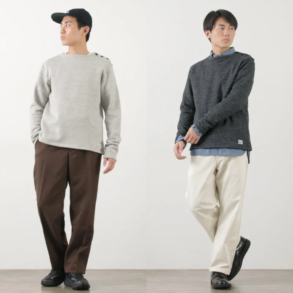 Sweatshirts^KEPANI / Raffy brushed lining Boat Neck Sweatshirt Basque Shirt