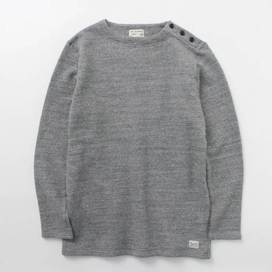 Sweatshirts^KEPANI / Raffy brushed lining Boat Neck Sweatshirt Basque Shirt