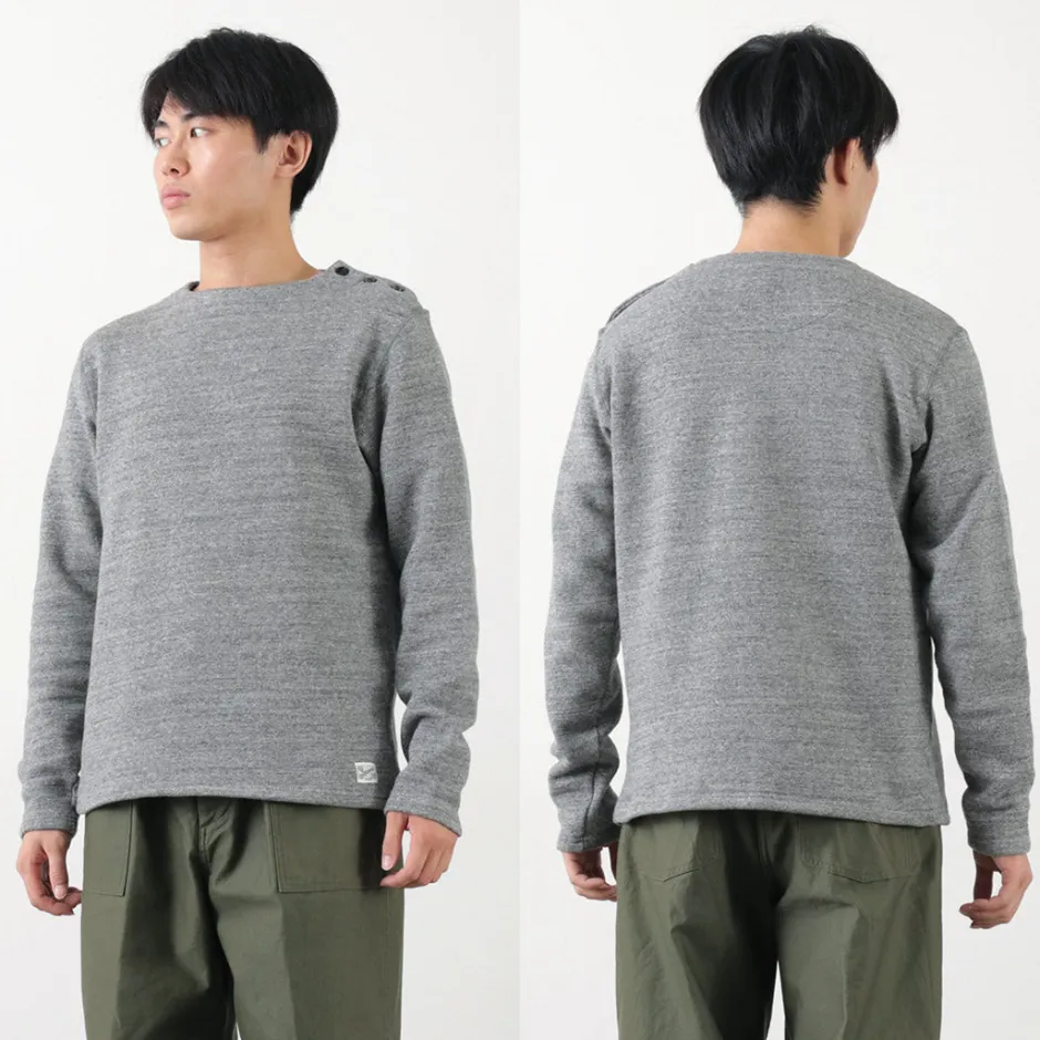 Sweatshirts^KEPANI / Raffy brushed lining Boat Neck Sweatshirt Basque Shirt