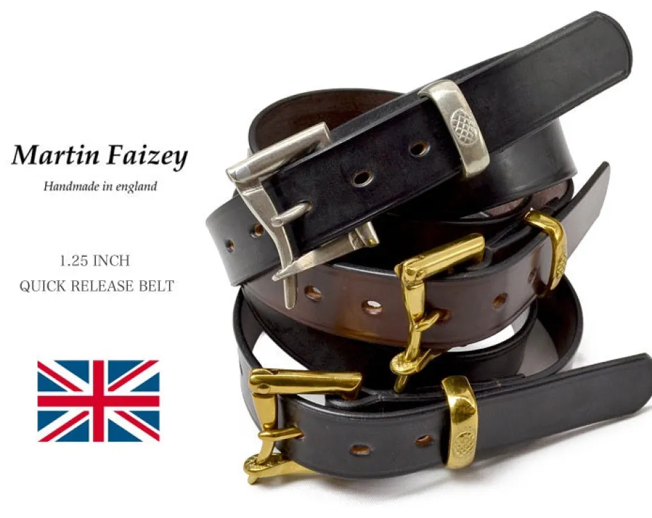Belts^MARTIN FAIZEY / 1.25 inch (30mm) quick release leather belt