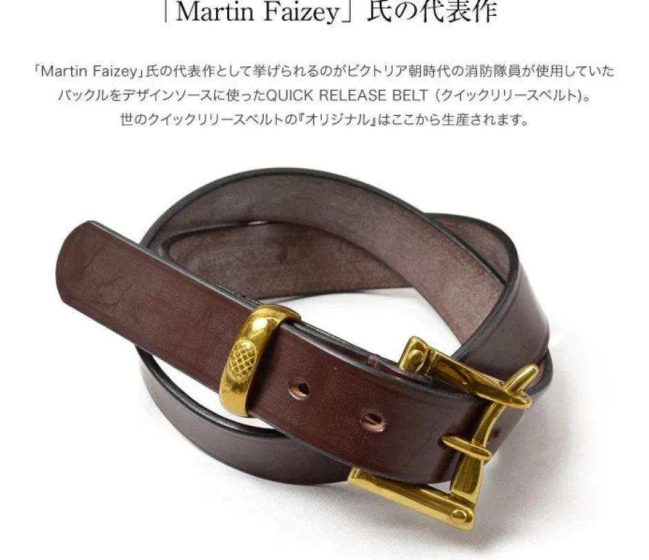 Belts^MARTIN FAIZEY / 1.25 inch (30mm) quick release leather belt