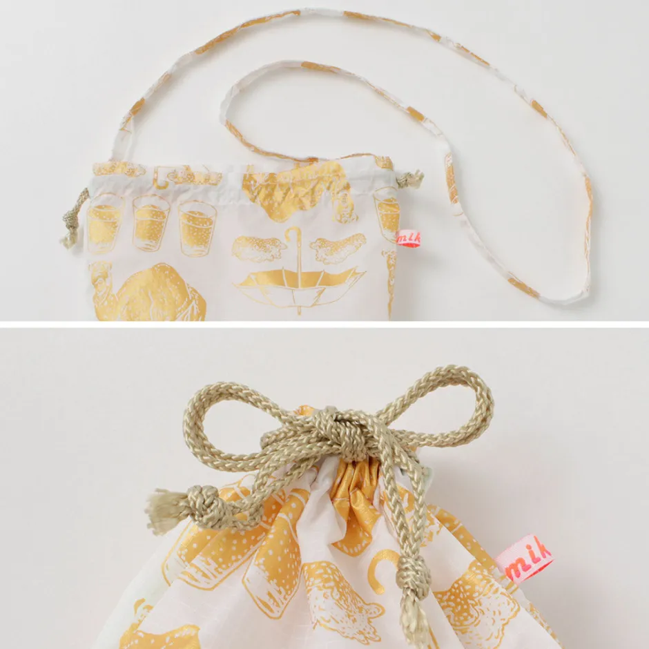 Shoulder Bags^MIKAMI / Printed Nylon Drawstring Bag Shoulder Bag