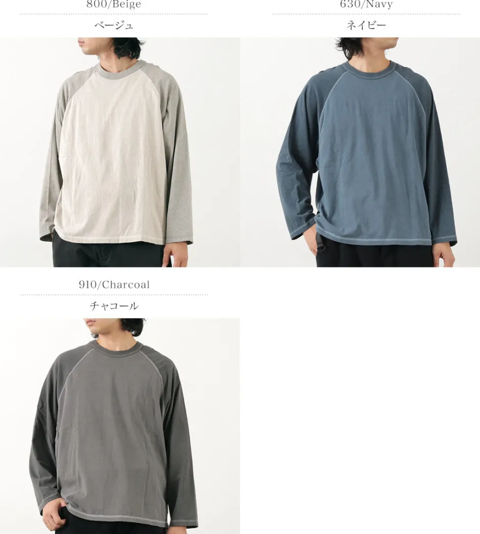 T-Shirts^MOC T / Overdyed Baseball Long Sleeve Big Tee