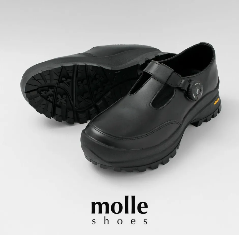 Leather Shoes & Boots^MOLLE SHOES / Free Rock T-Strap Leather Shoes black
