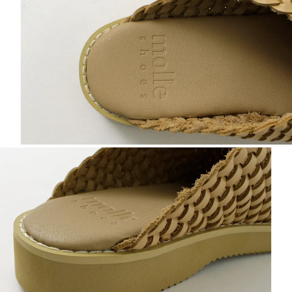 Sandals^MOLLE SHOES / Woven Leather Crog Sandals