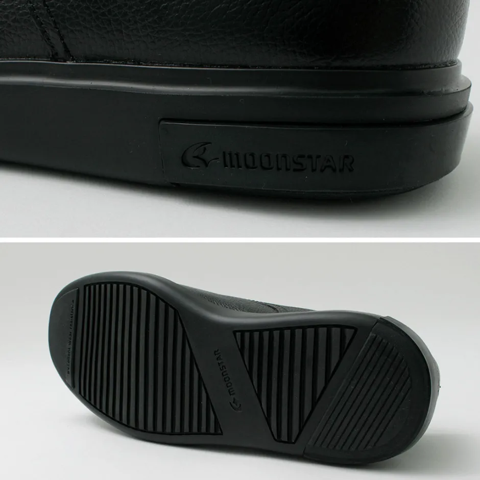 Leather Shoes & Boots^MOONSTAR / Breathable Waterproof Double Monk Strap Leather Shoes black