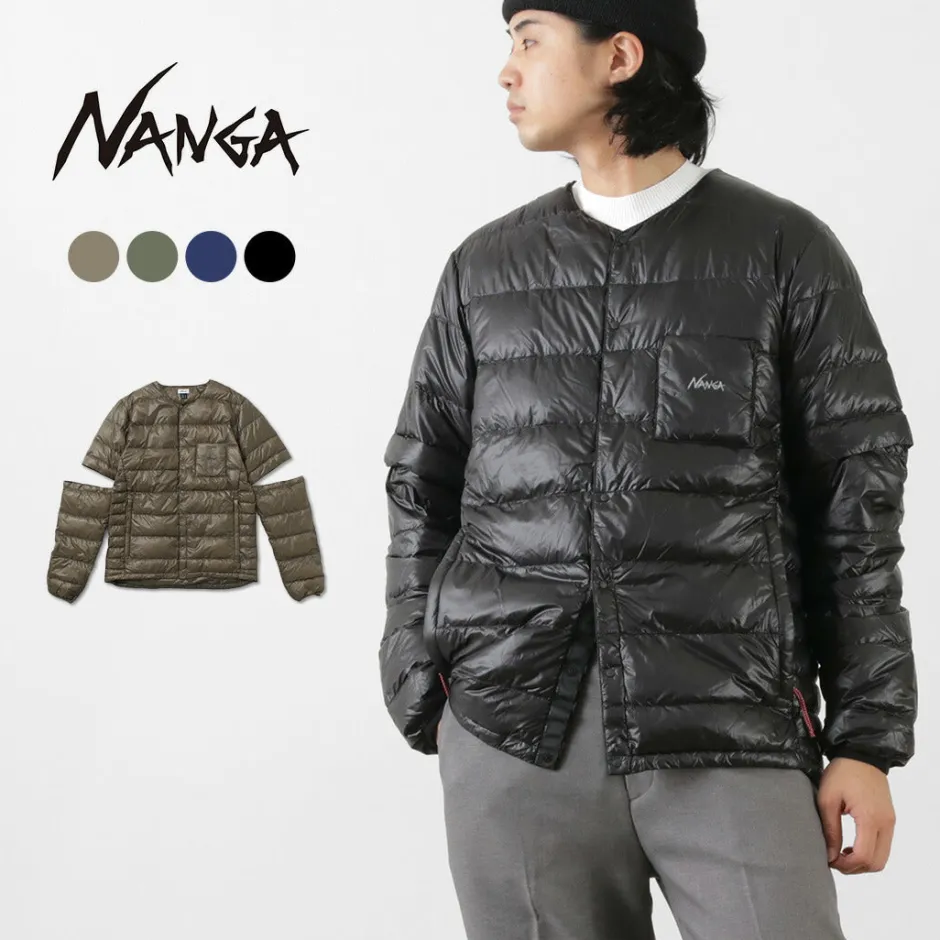 Down Wear^NANGA / Inner Down Cardigan Detachable Sleeve