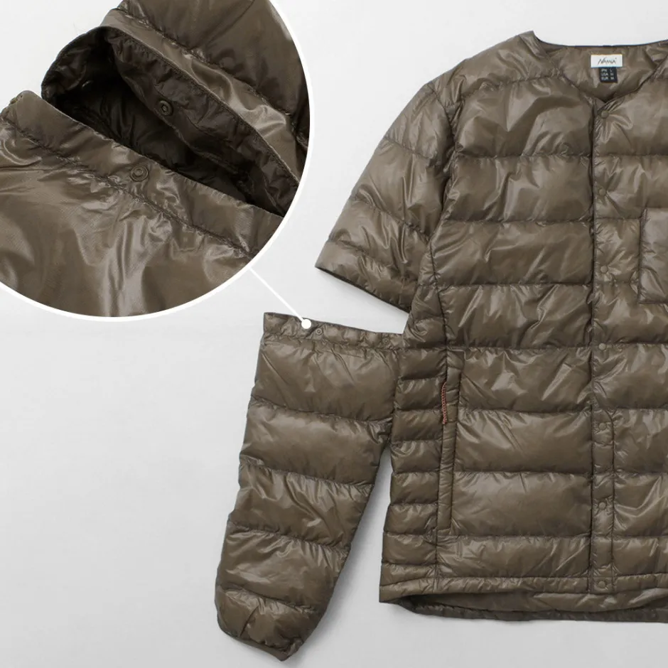Down Wear^NANGA / Inner Down Cardigan Detachable Sleeve
