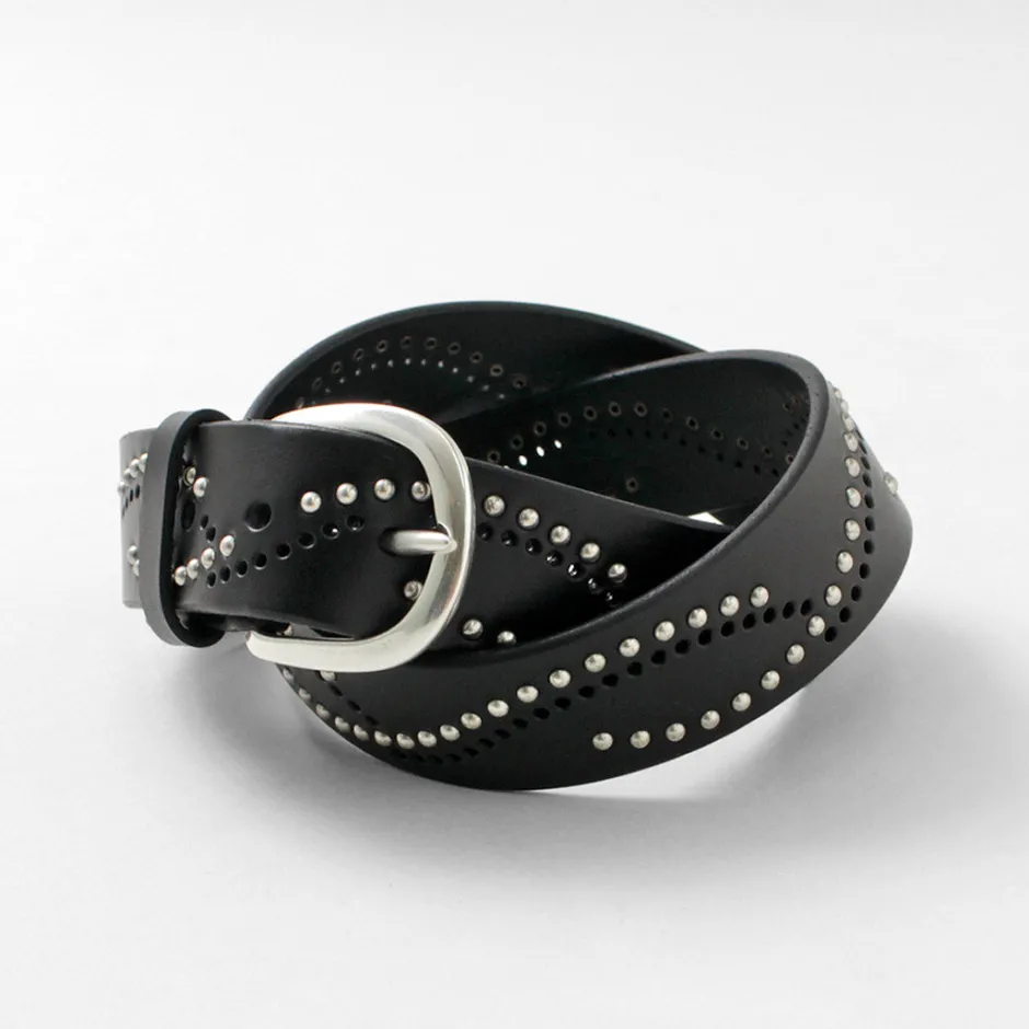 Belts^ORCIANI / Bull Soft leather with micro studs black