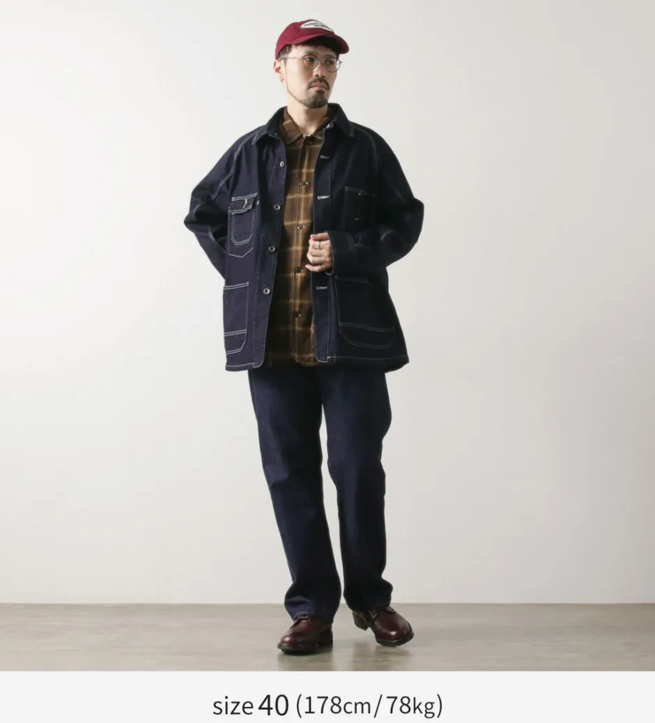 Jackets^ORDINARY FITS / Denim coverall jacket one-wash dark-indigo