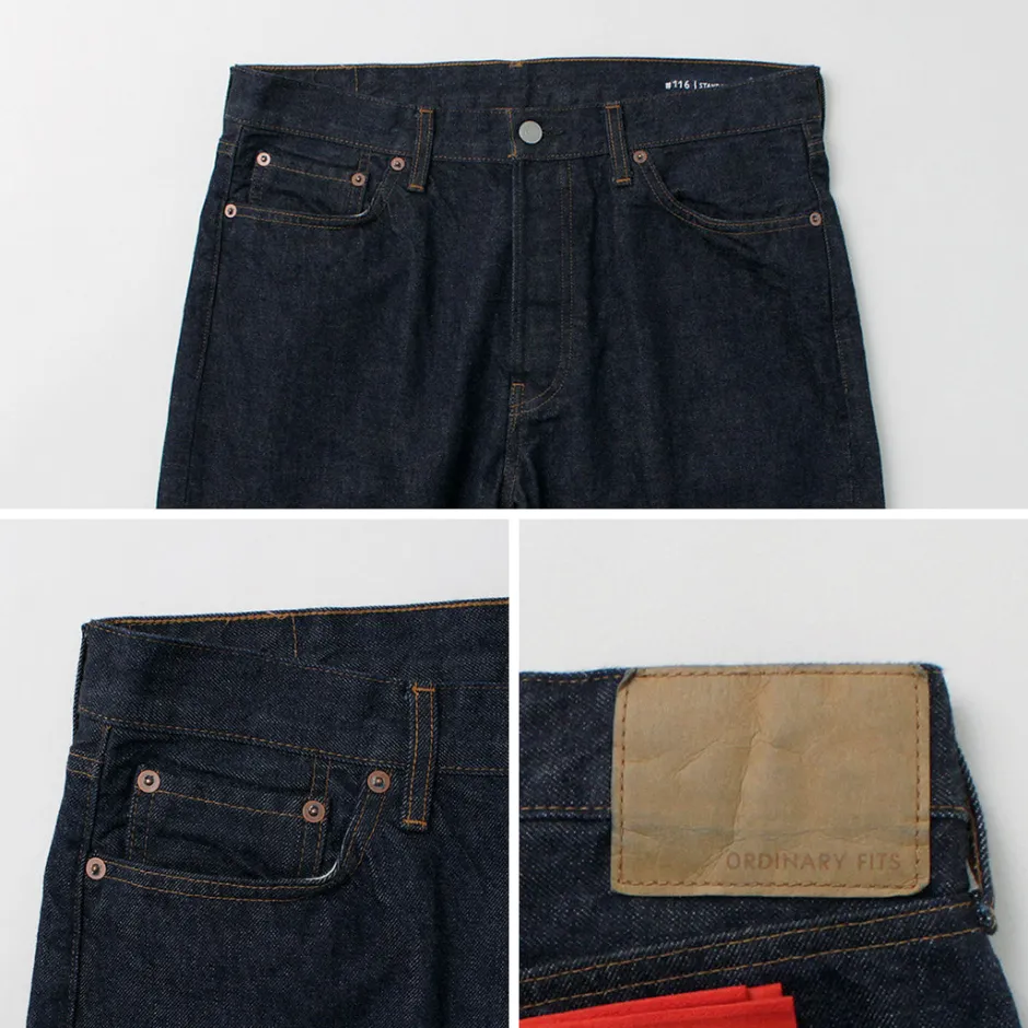 Jeans^ORDINARY FITS / Standard Denim One-Washed indigo