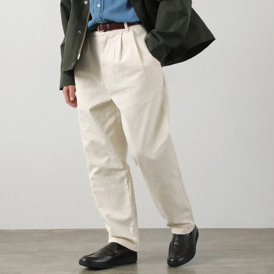 Work Pants & Chinos^PARAGES / Double Pleated Pants Cotton