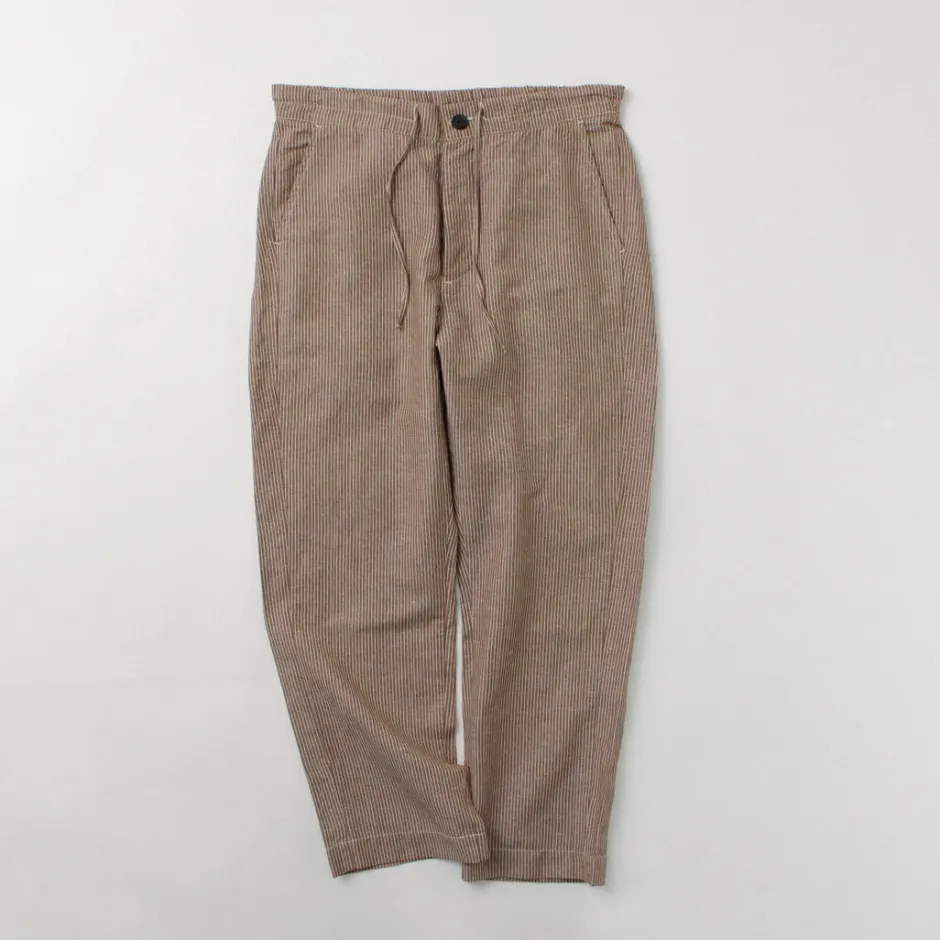 Trousers^PARAGES / Yoga Pants Linen Cotton burgundy
