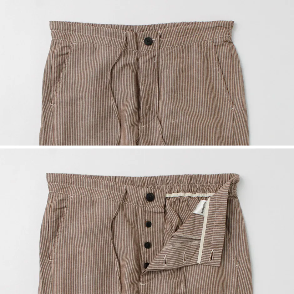 Trousers^PARAGES / Yoga Pants Linen Cotton burgundy