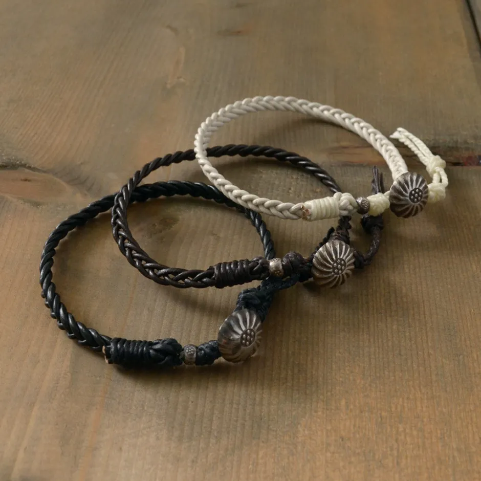 Anklets^PHADUA / Braided 1.5mm Leather Anklet