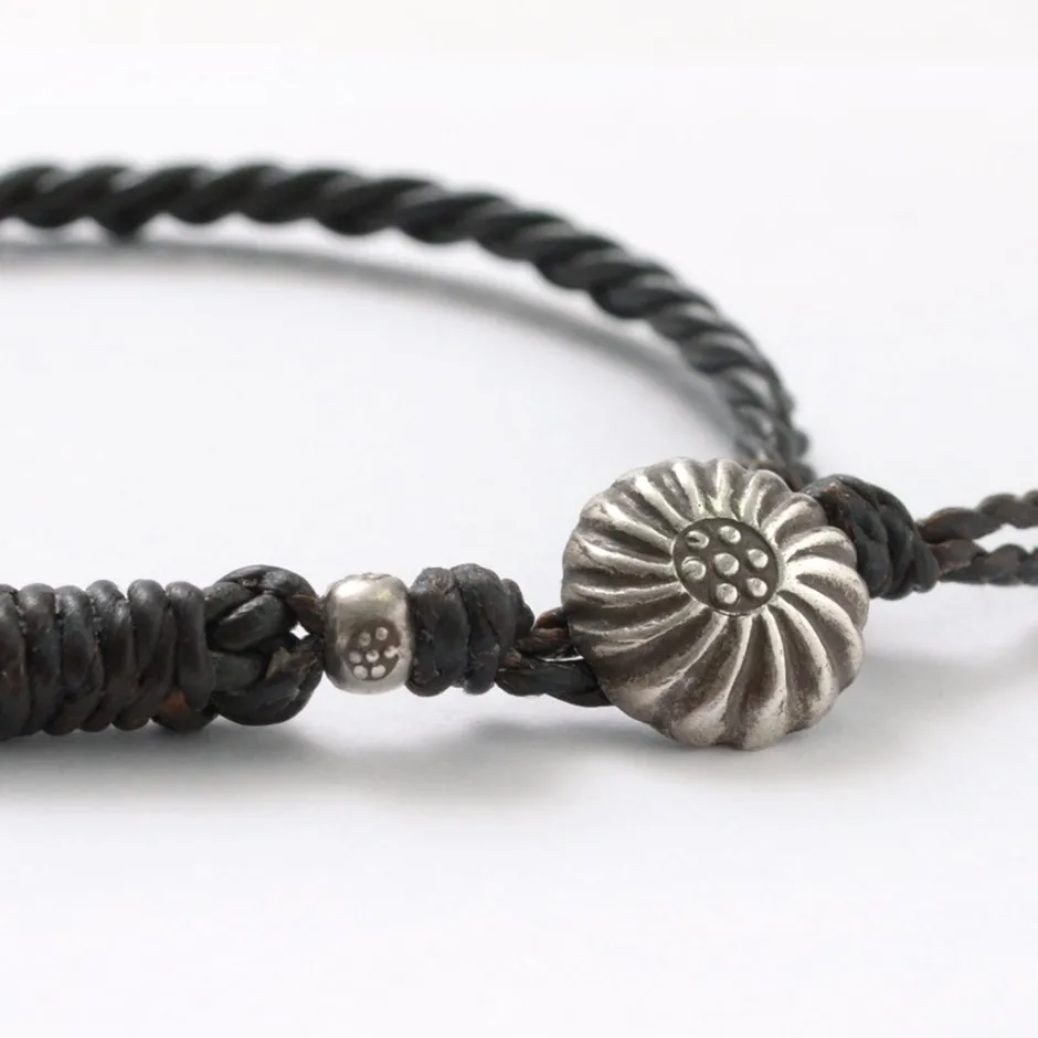 Anklets^PHADUA / Braided 1.5mm Leather Anklet