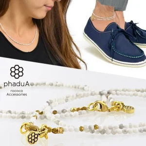 Anklets^PHADUA / Howlite Beads (2mm) Necklace/Anklet white