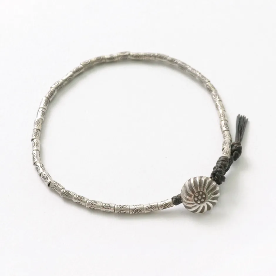 Anklets^PHADUA / Karen Silver Beaded Concho Anklet