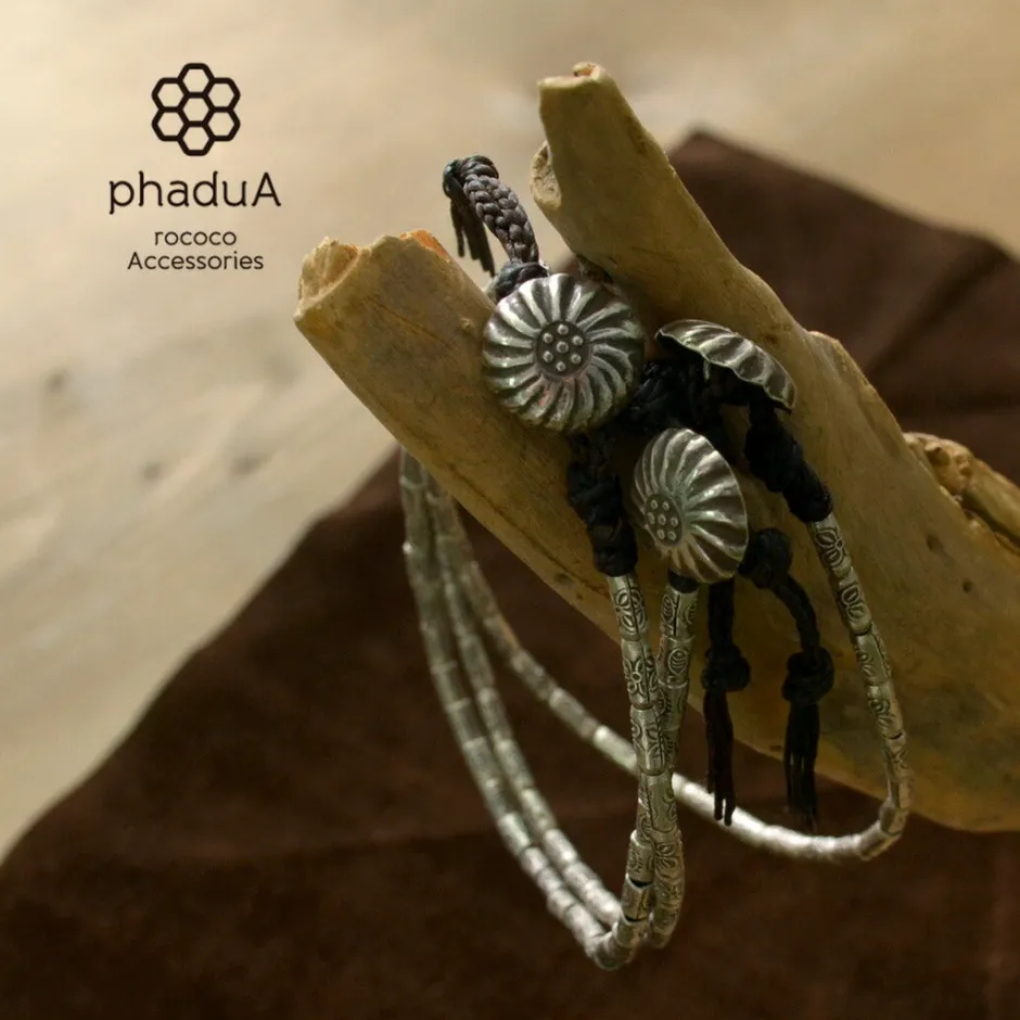 Anklets^PHADUA / Karen Silver Beaded Concho Anklet