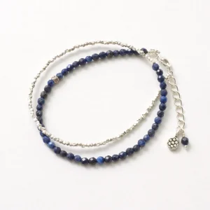 Anklets^PHADUA / Lapis Lazuli W-Wrap Bracelet blue